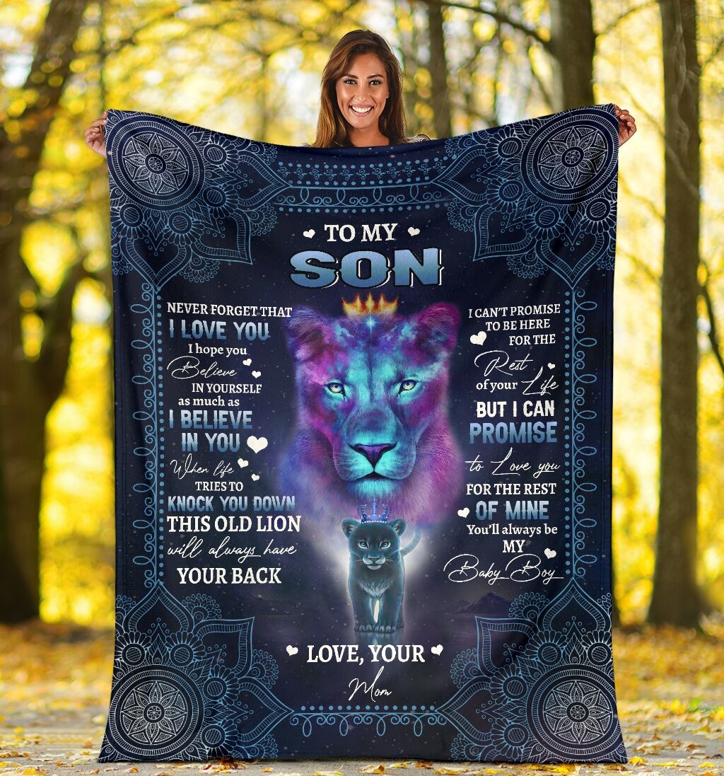 Lion to my son never forget that I love you blanket 2