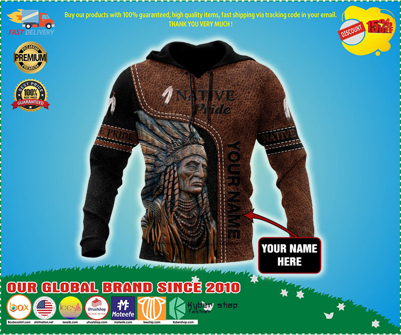 Native American Pride 3D hoodie custom name 2
