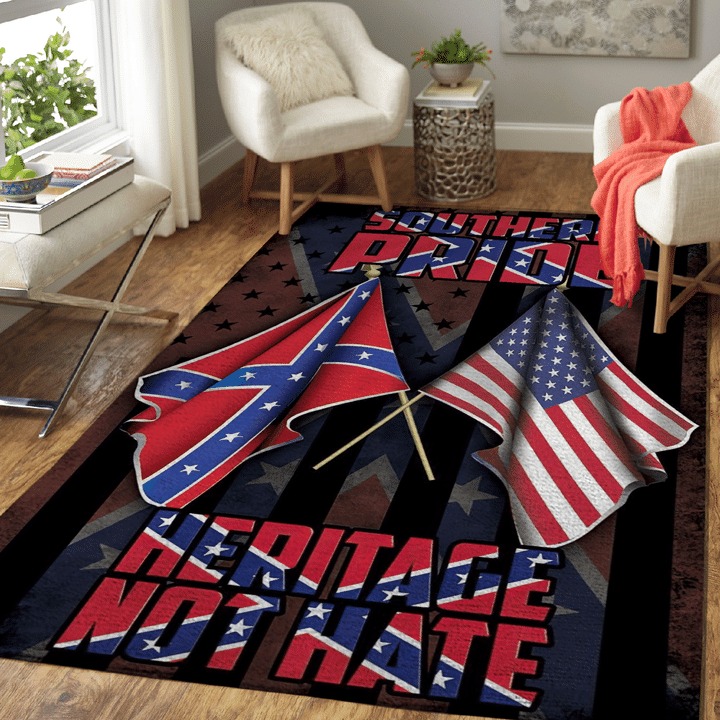 Souther pride Heritage not hate confederate rug