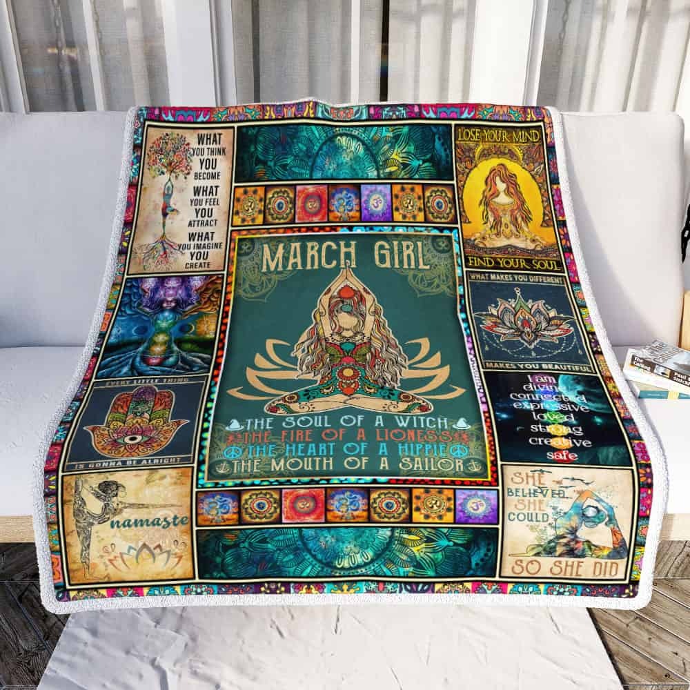Yoga March girl the soul of the witch the fire of lioness quilt 2