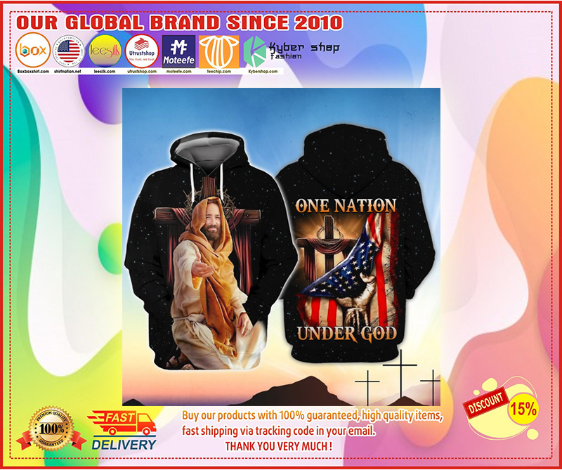 American One nation under god 3D hoodie 2