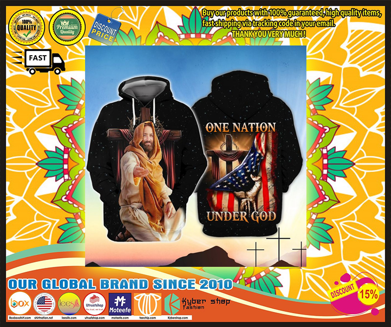 American One nation under god 3D hoodie 3
