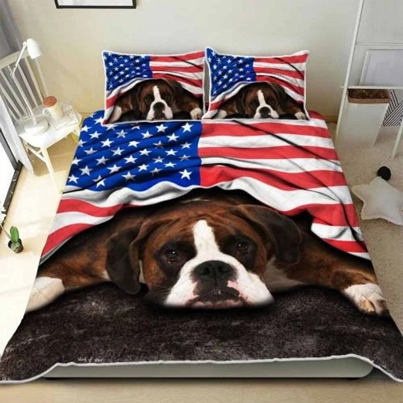 American flag Boxer patriot bedding set 4
