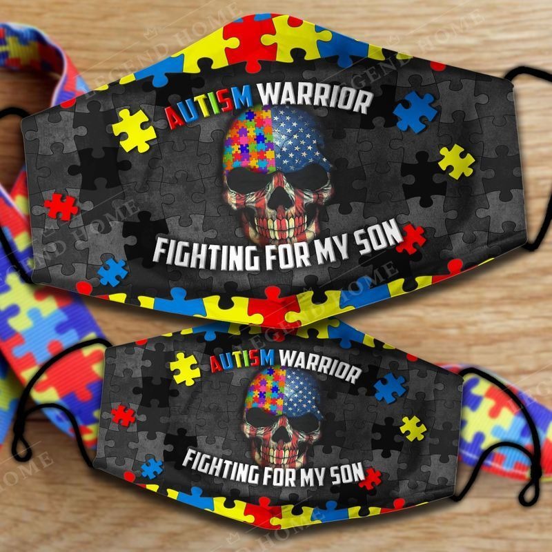 Autism warrior fighting for my son facemask