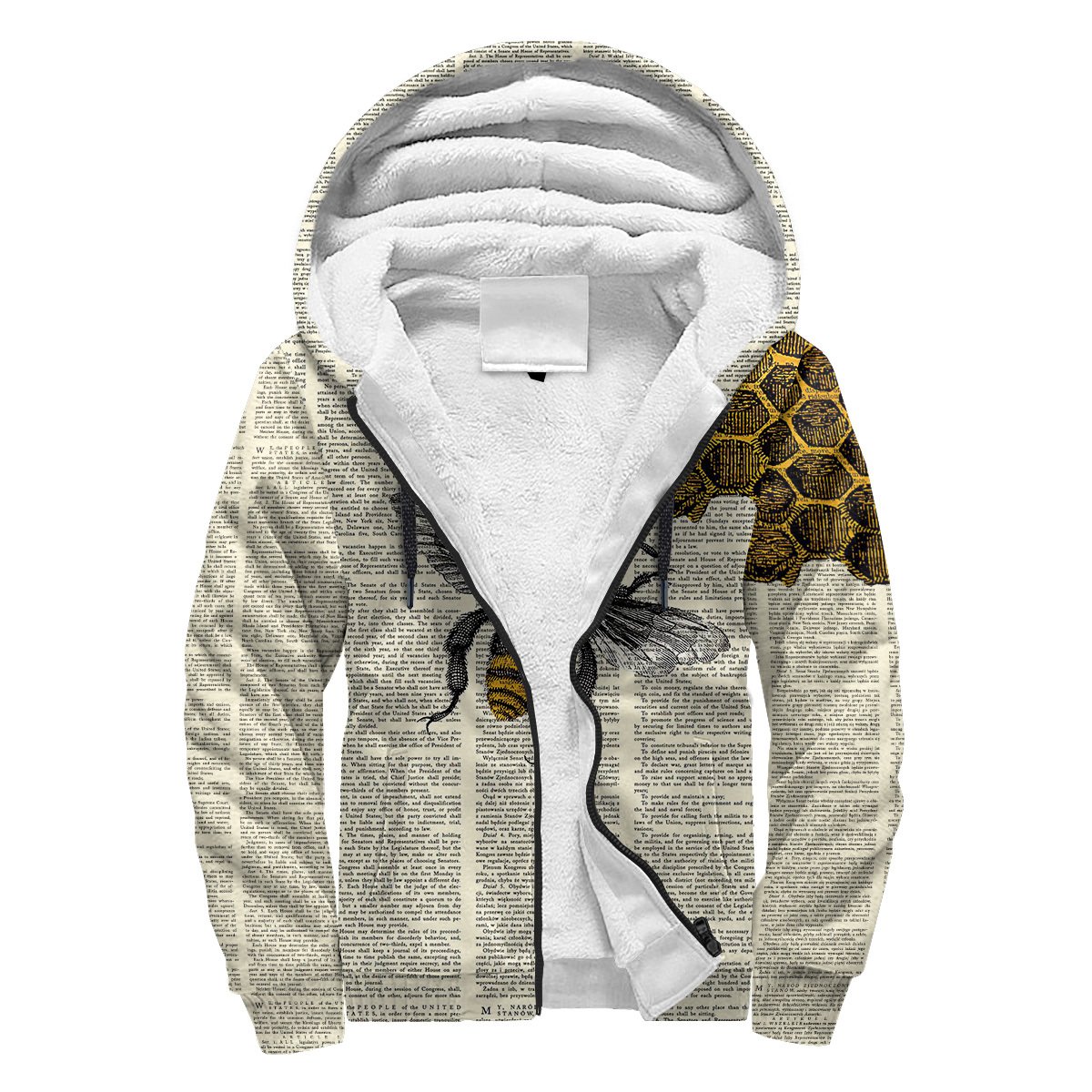 Bee dictionary 3D over print hoodie 4