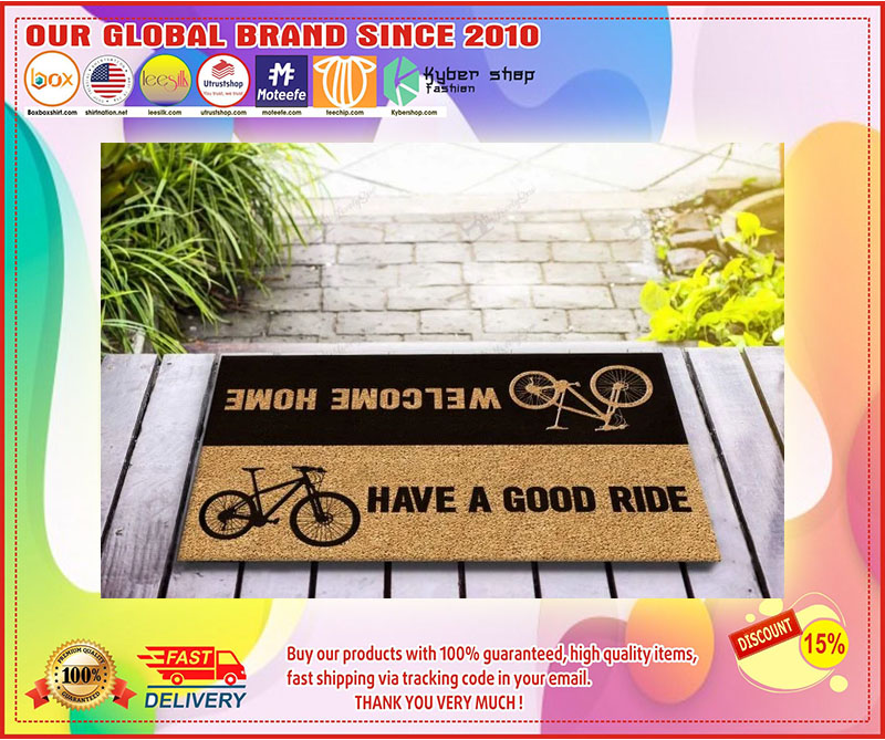 Bicycle welcome home have a good ride doormat 4