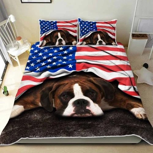 Boxer American patriot bedding set 4