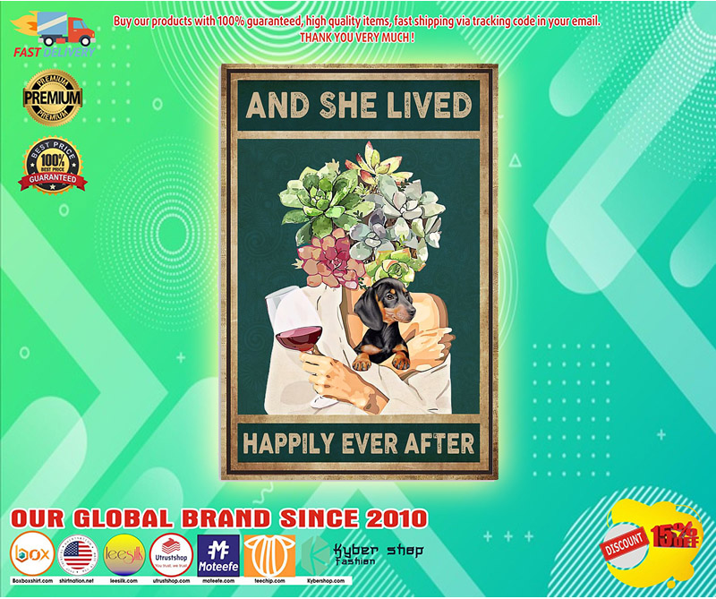 Dachshund dog and she lived happily ever after poster 3