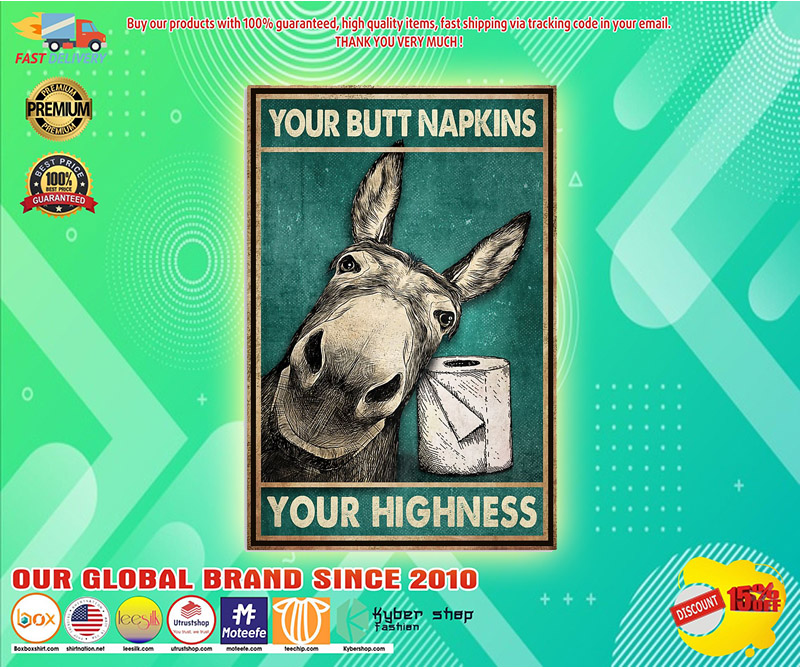 Donkey your butt napkins your highness poster 1