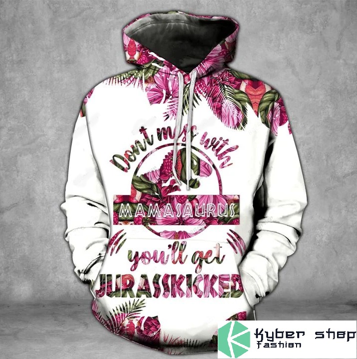 Dont miss with mamasaurus youll get jarasskicked pink 3D hoodie and legging 4 1