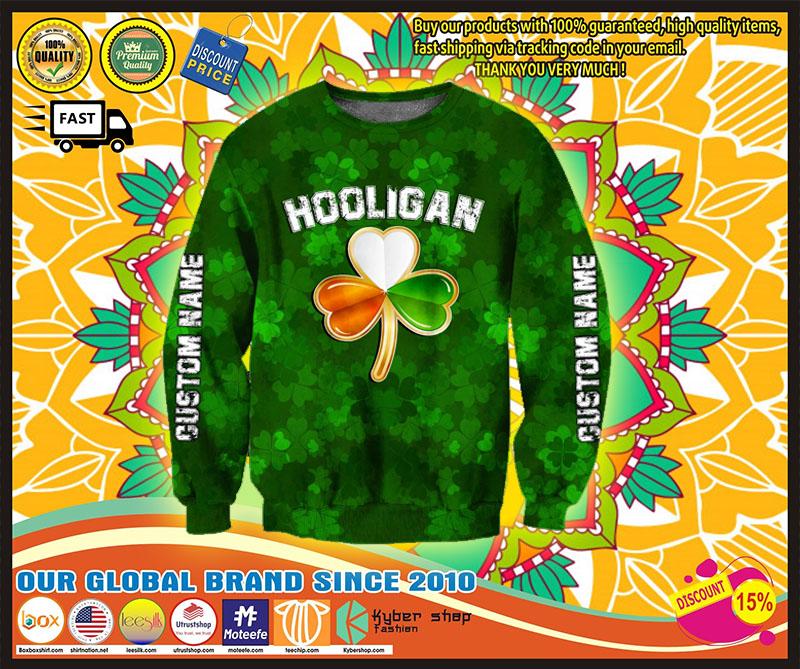 Hooligan Irish custom name 3D hoodie 2