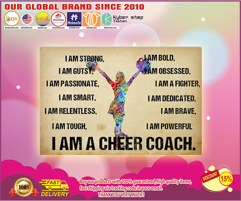 I am a cheer coach poster