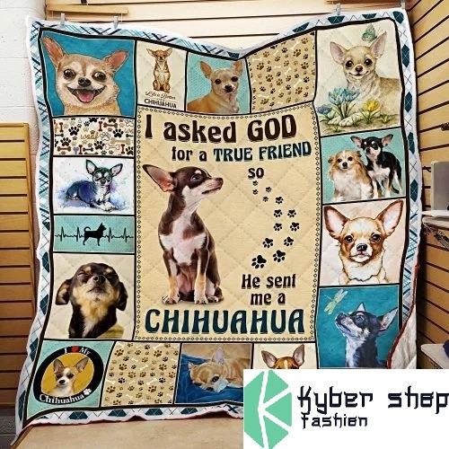 I asked god for a true friend so he sent me a chihuahua blanket