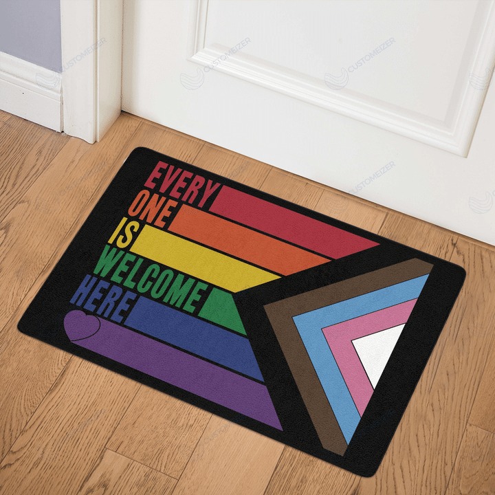 LGBT Everyone is welcome here doormat