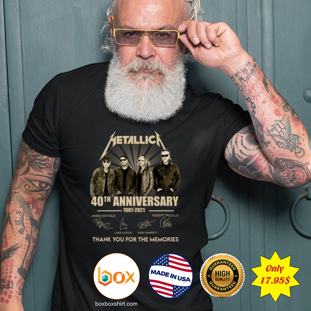 Metallica 40th anniversary 1981 2921 tank you for the memories Shirt5
