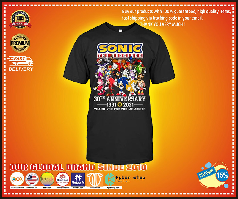 Milcah Sonic the hedgehog 30th anniversary 1991 2021 shirt 1