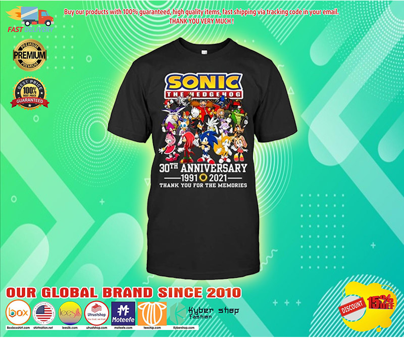 Milcah Sonic the hedgehog 30th anniversary 1991 2021 shirt 2
