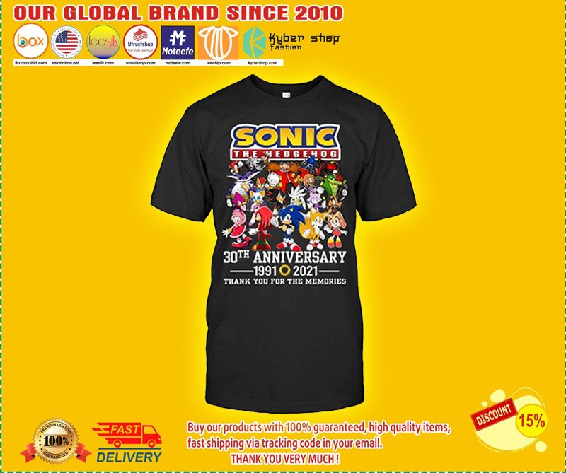 Milcah Sonic the hedgehog 30th anniversary 1991 2021 shirt 3