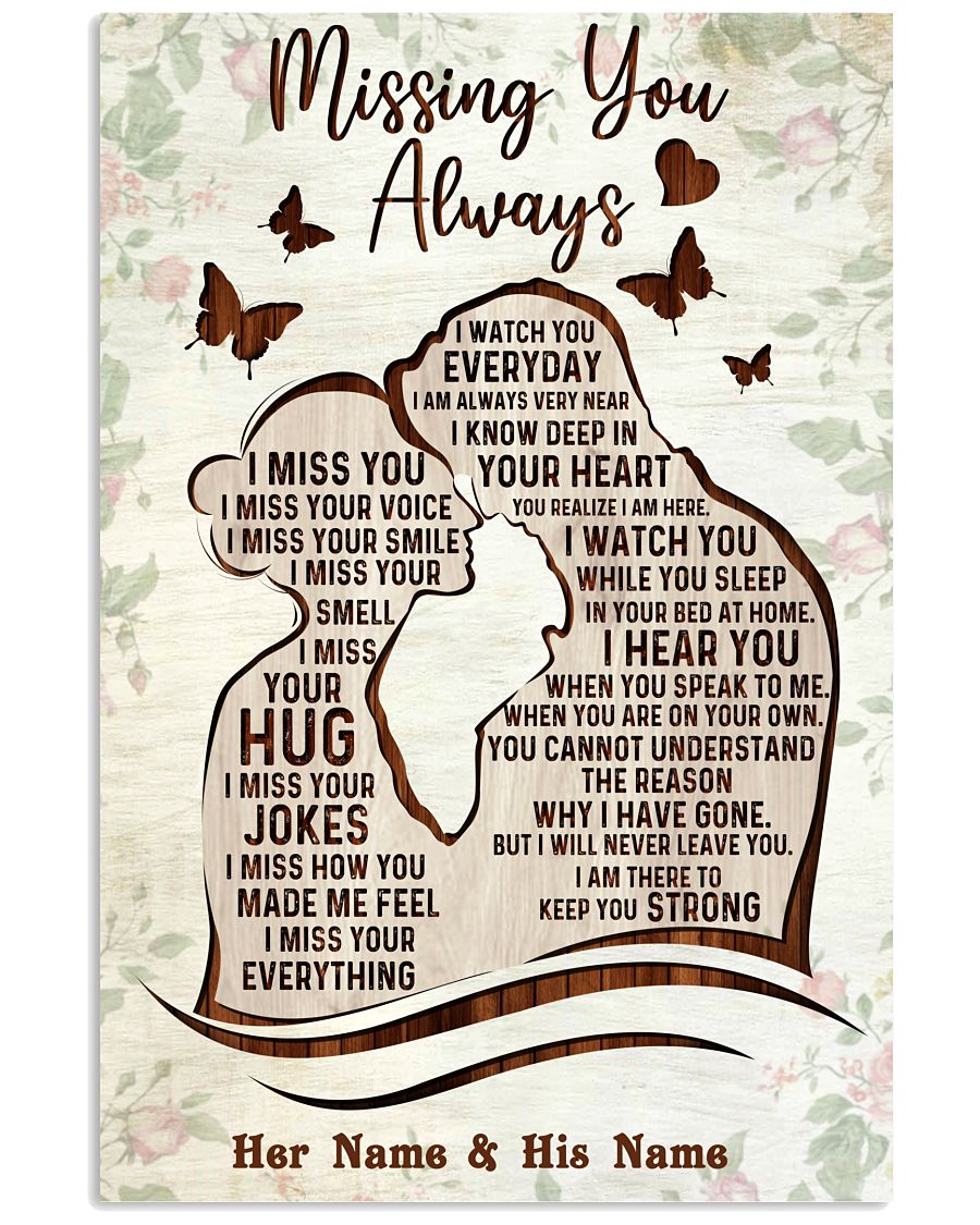 Missing you always custom name poster 5