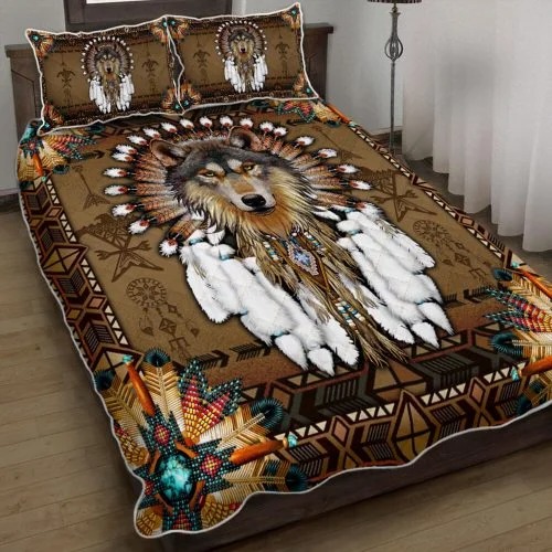 Native American wolf spirit bedding set 5