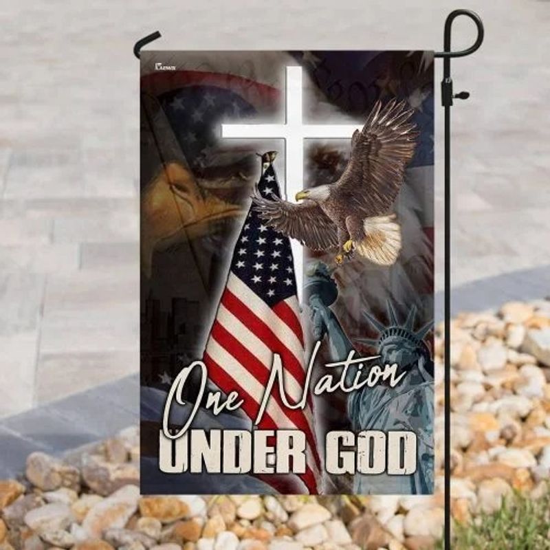 One nation under god eagle American flag 4