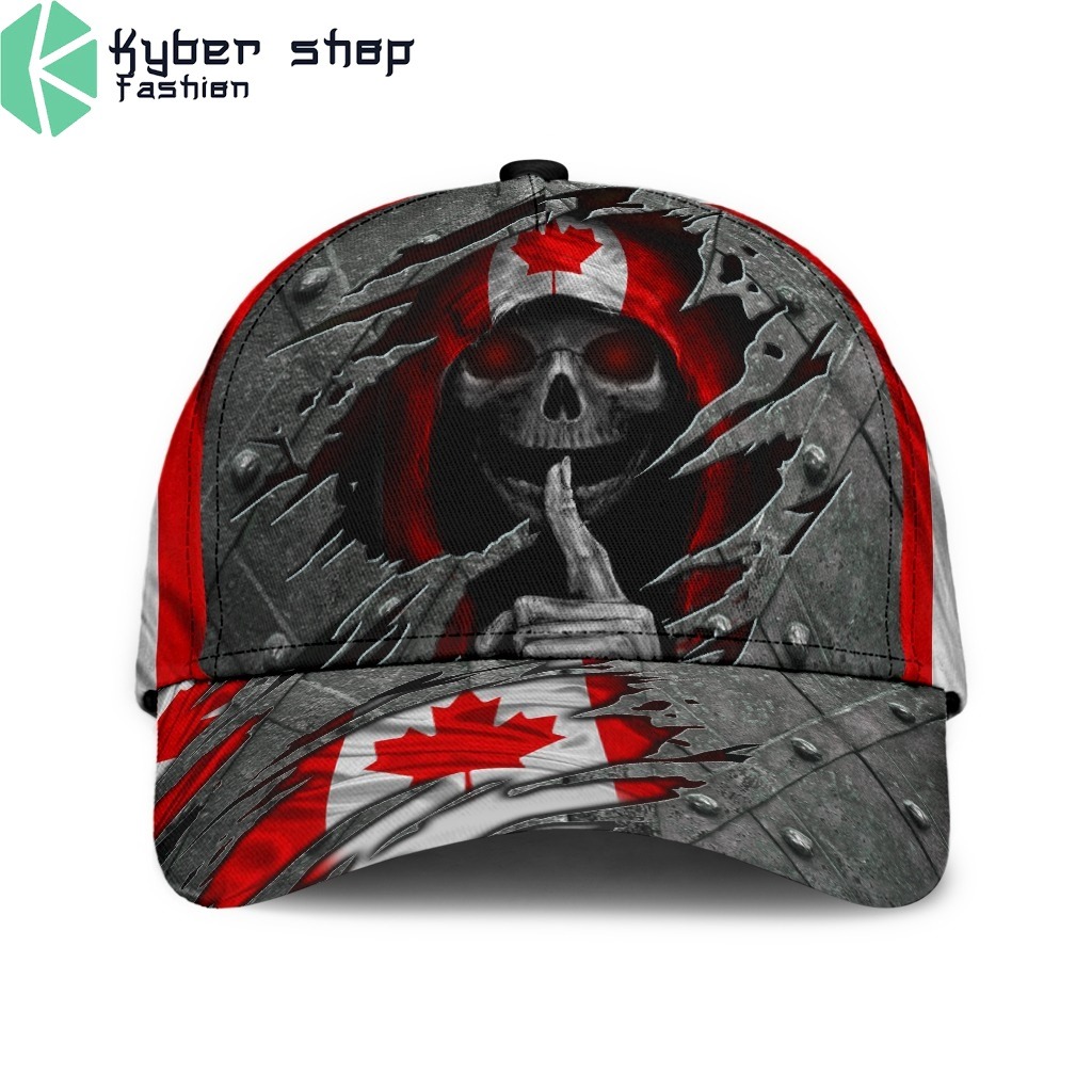 Skull Canada flag cap