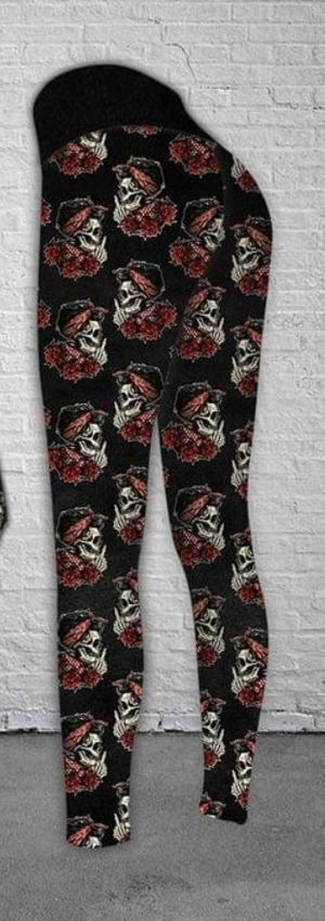 Skull and Rose zero fucks given 3D hoodie and legging