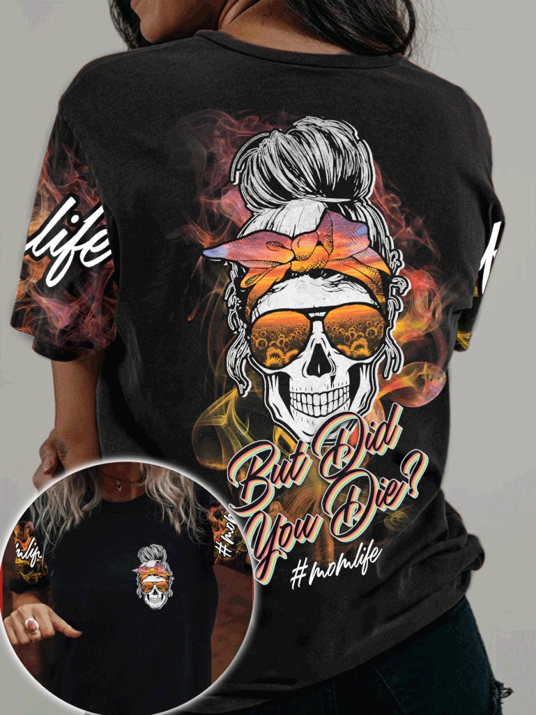 Skull but did you die sunflower 3d shirt and hoodie 3