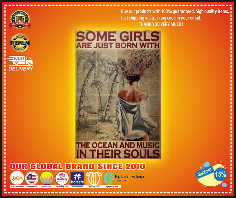 Some girls are just born with the beach in their soul poster 2