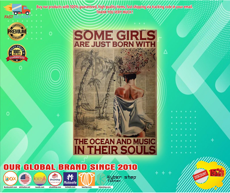 Some girls are just born with the beach in their soul poster 3