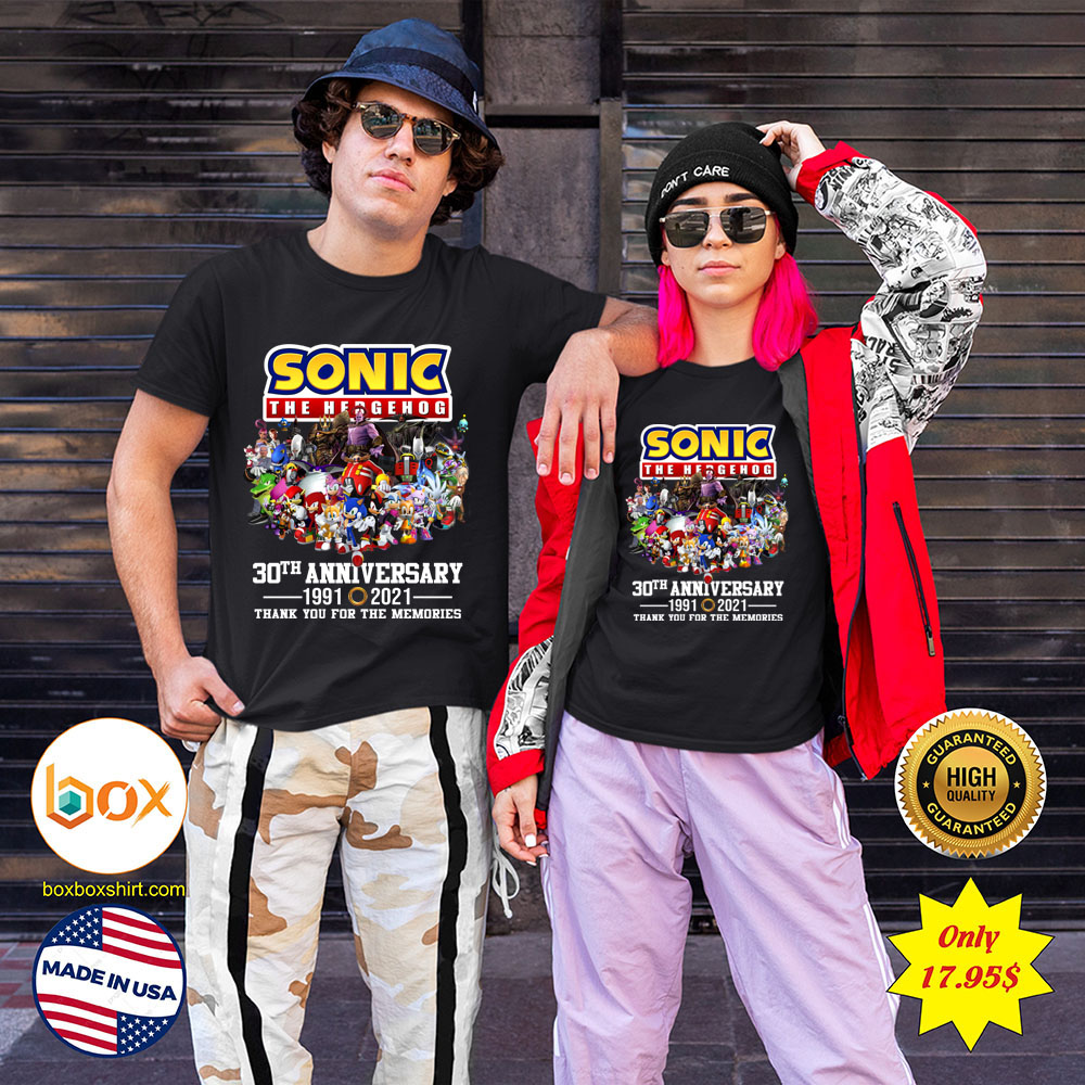 Sonic the hedgehog 30th anniversary 1991 2021 thank you for the memories Shirt3