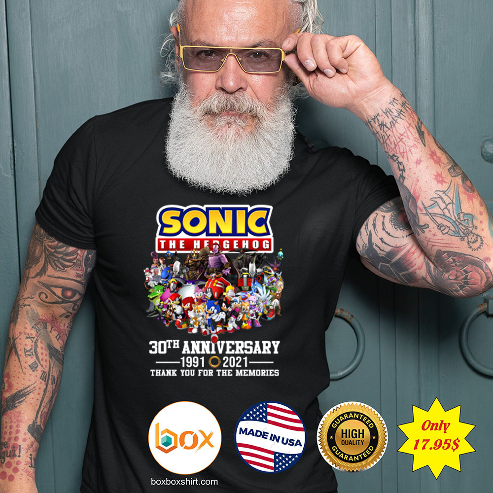 Sonic the hedgehog 30th anniversary 1991 2021 thank you for the memories Shirt4