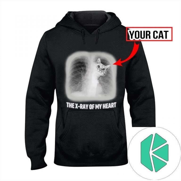 The x ray of my heart personalized cat 3D hoodie