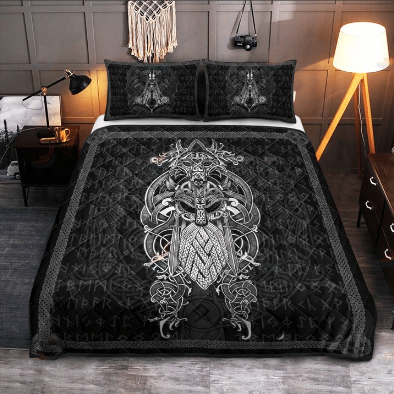 Viking Odin tattoo bedding set