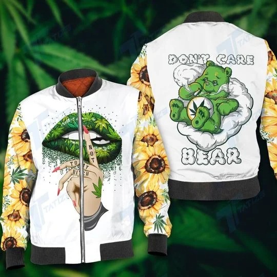 Weed dont care bear 3d hoodie and legging 4