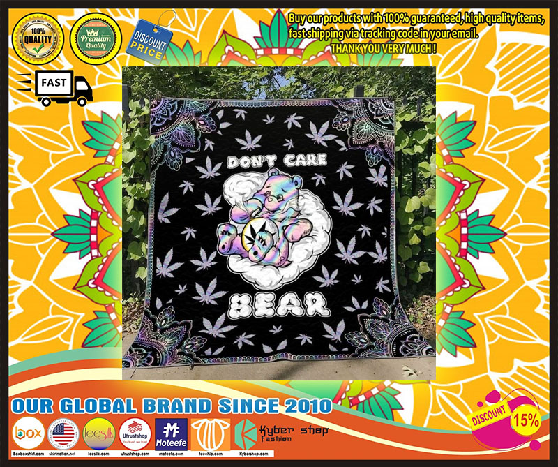 Weed dont care bear blanket 4