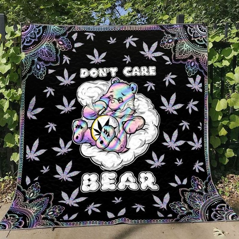 Weed dont care bear blanket