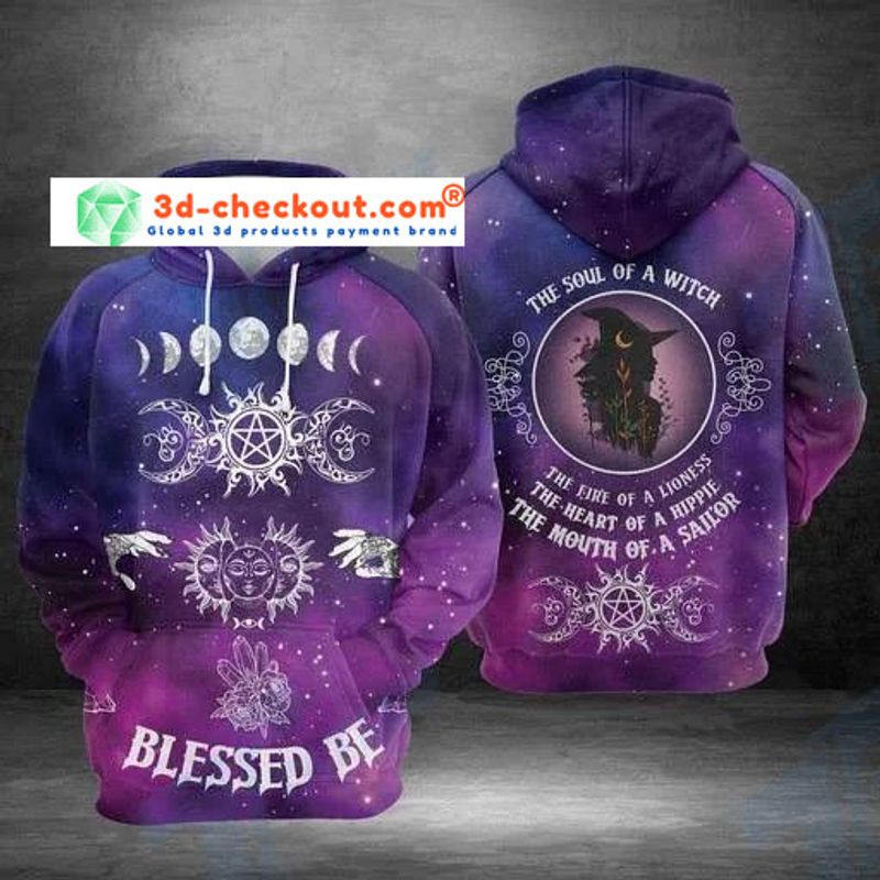 Blessed be the soul of a witch 3D hoodie