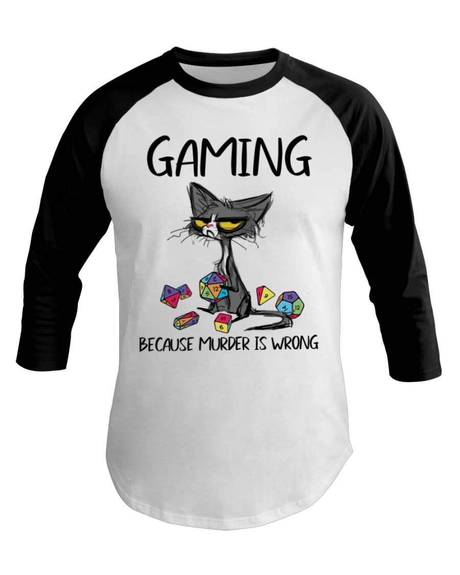 Cat Gaming Because Murder is Wrong Shirt8