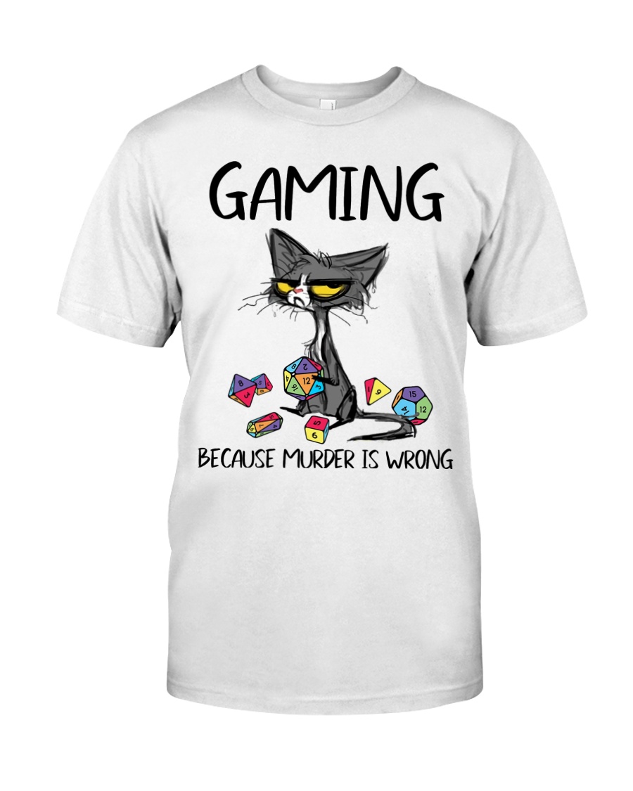 Cat Gaming Because Murder is Wrong Shirt9