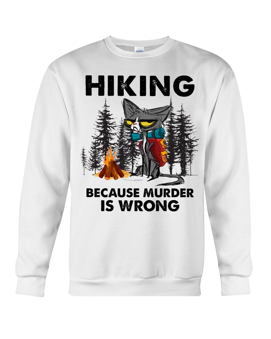 Cat Hiking Because Murder Is Wrong Shirt7