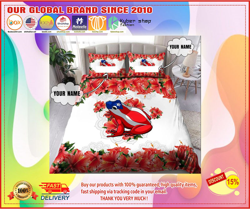 Coqui puerto rico custom name bedding set 4