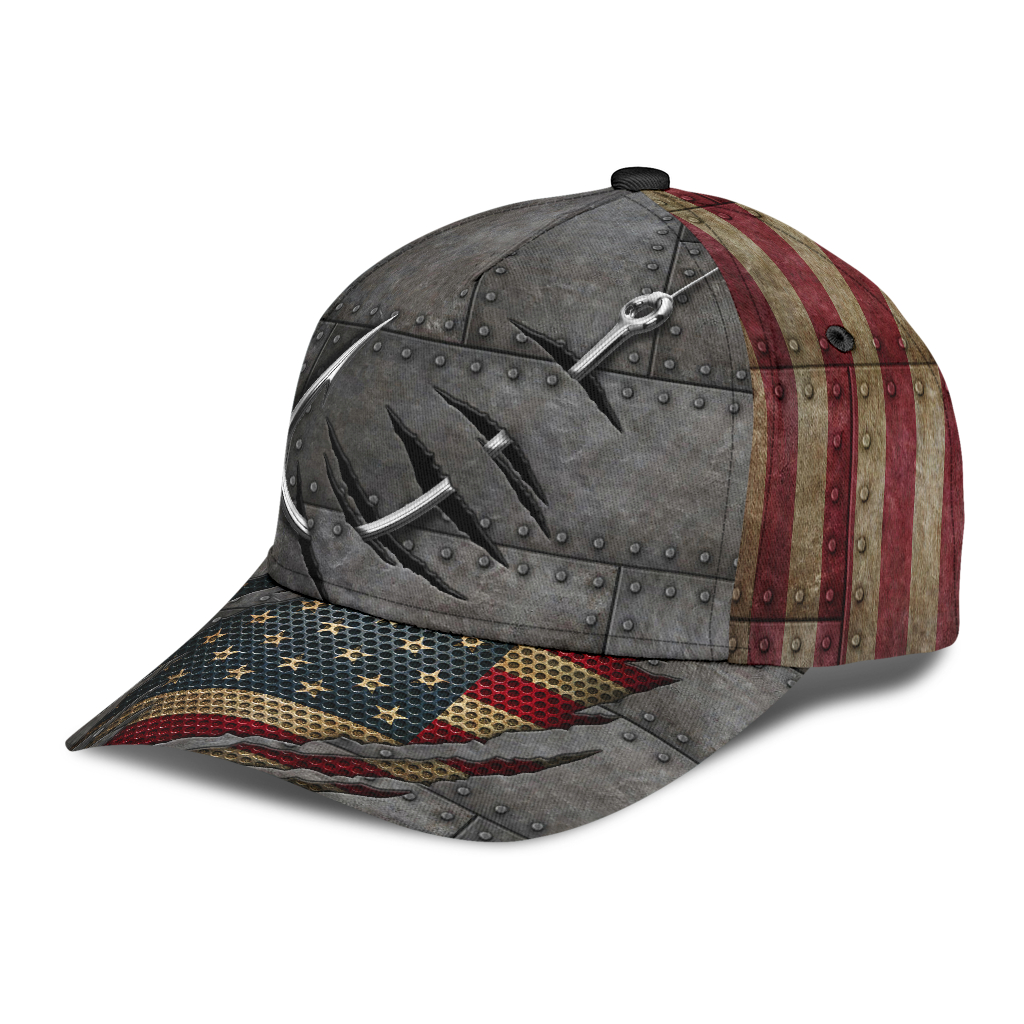 Crack fishing American flag classic cap 2