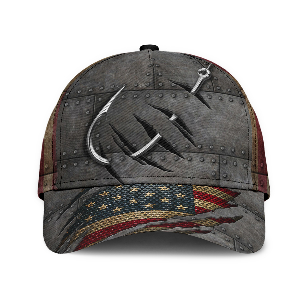 Crack fishing American flag classic cap