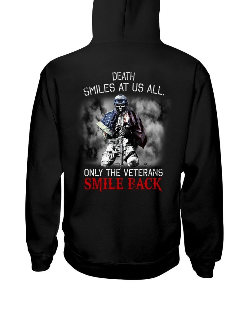 Death smiles at us all only the veterans smile back shirt 4