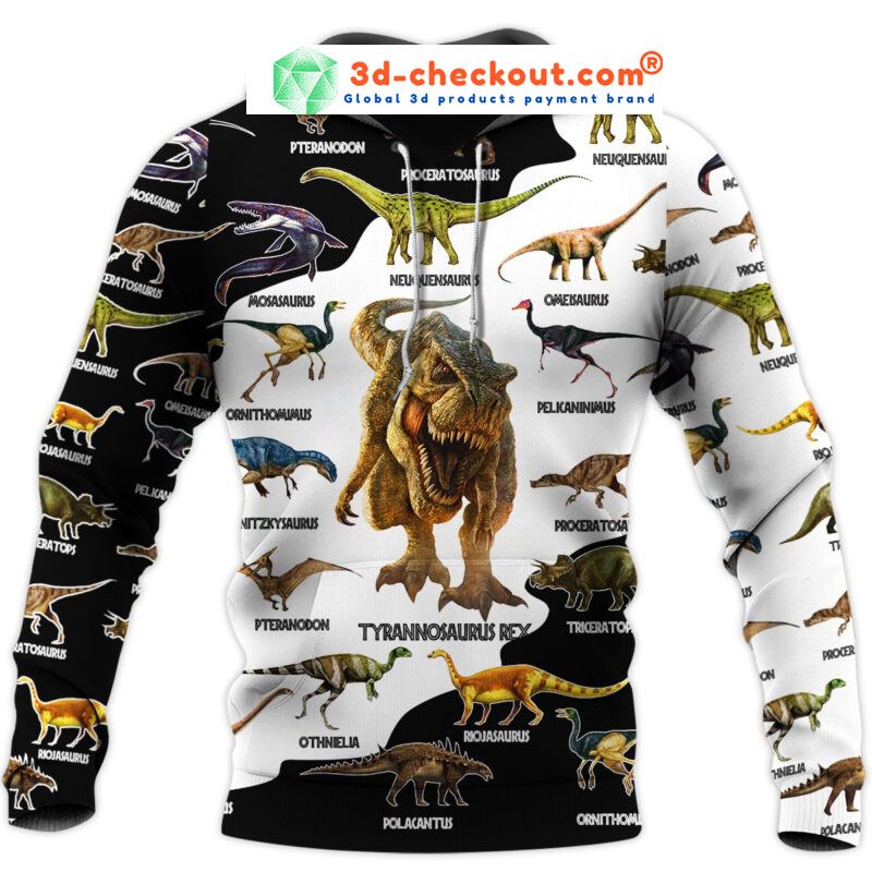 Dinosaur art T rex jurassic world 3d hoodie