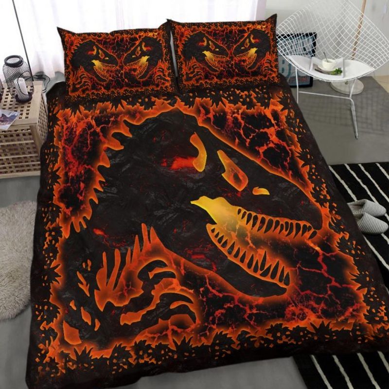 Dinosaur lava bedding set