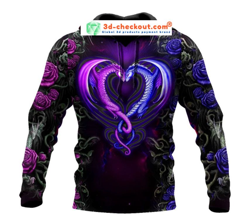 Dragon couples 3D Over print hoodie