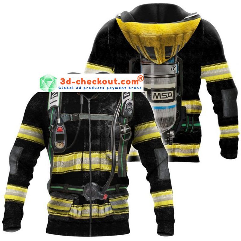 Firefighter suit all over print 3D hoodie