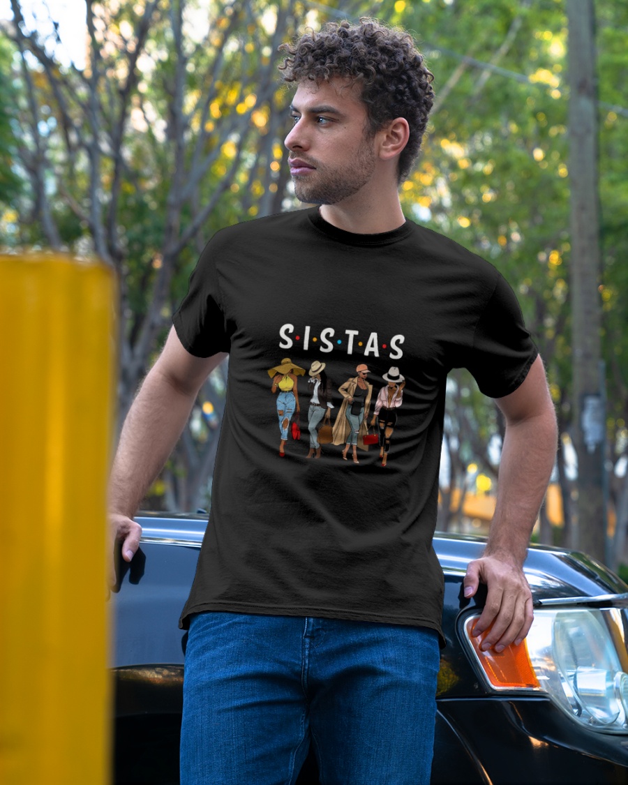 Friends Sistas afro women together shirt 3